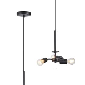 D0970  Baymont Pendant 3 Light Satin Black